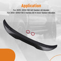 Rear Trunk Spoiler Wing Lip for BMW F30/F80 M3 (2012–2018) PSM Style Carbon Fiber