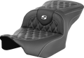 SADDLEMEN RoadSofa Seat for Harley Davidson (2014–2023) - Lattice Stitch