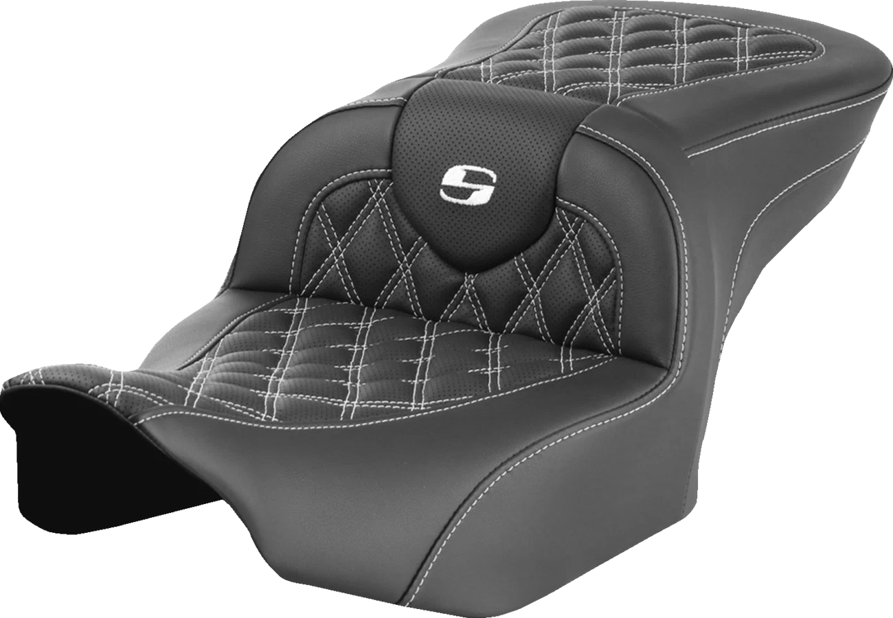 SADDLEMEN RoadSofa Seat for Harley Davidson (2014–2023) - Lattice Stitch