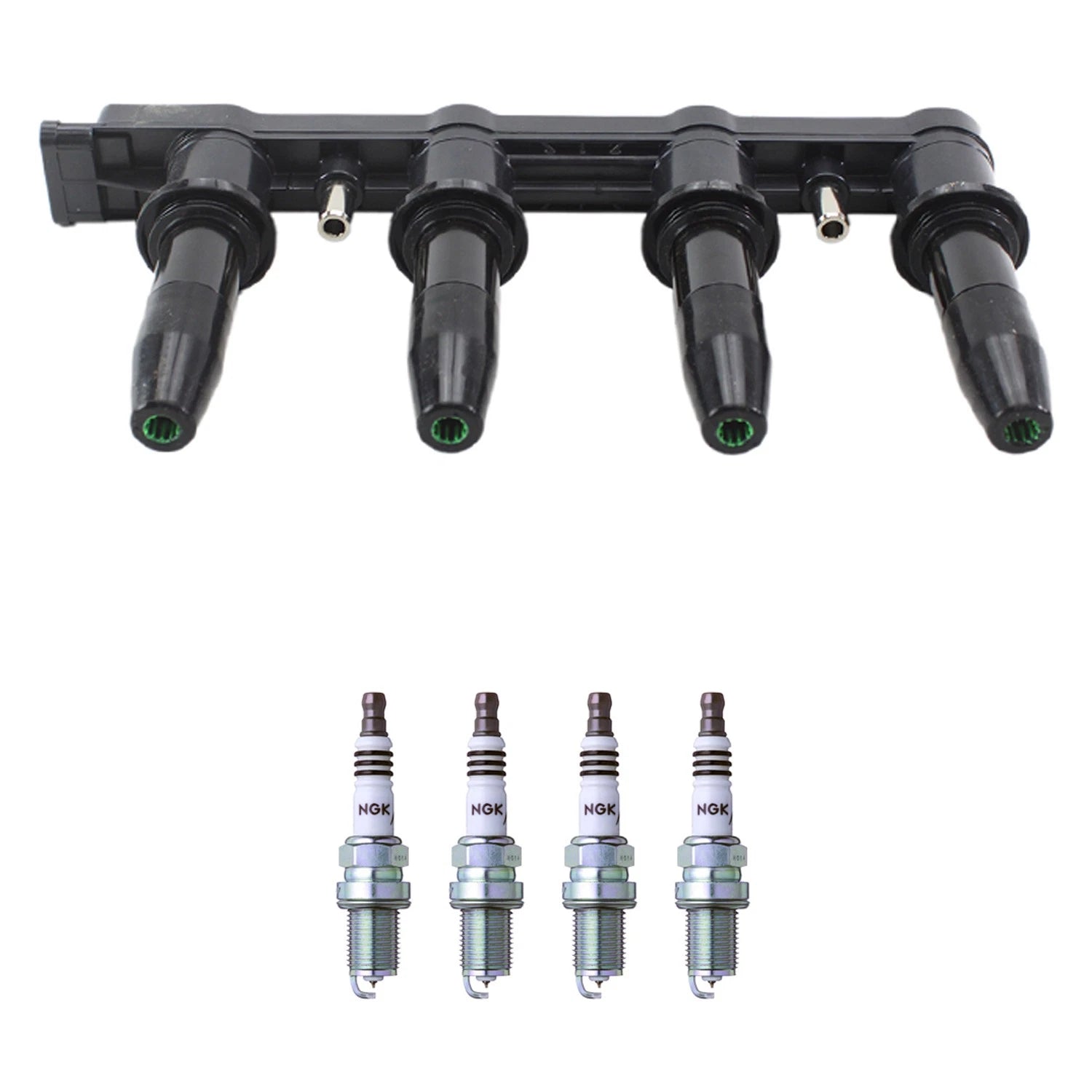 Set of 4 Ignition Coils & NGK Iridium Spark Plugs for Cruze Sonic (2011–2016)