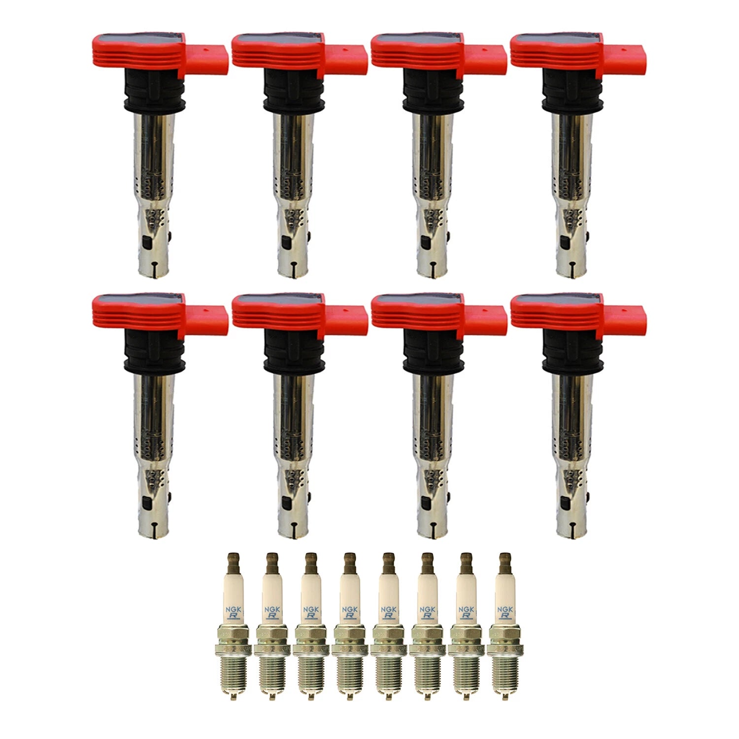 Set of 8 Ignition Coils & Spark Plugs for Audi R8 4.2 V8 (2007–2015)