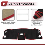 Dashboard Cover Mat for Honda VEZEL RV (2021–2024) Black Red