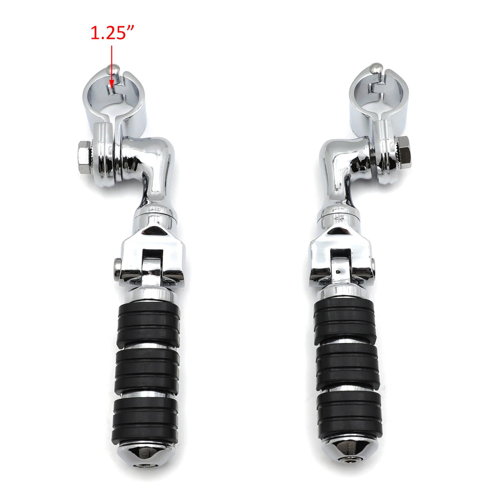 Adjustable Foot Pegs 1.25" for Sportster, Triumph, Kawasaki Vulcan VN400 VN9
