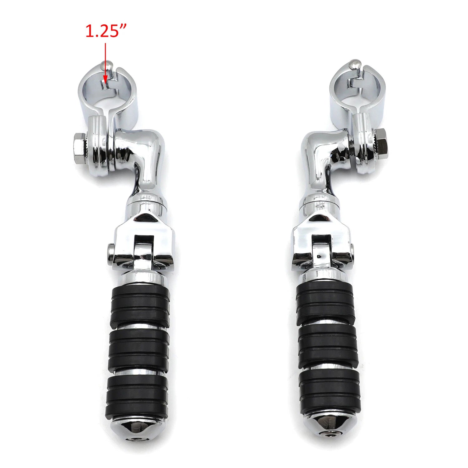 Adjustable Foot Pegs 1.25" for Sportster, Triumph, Kawasaki Vulcan VN400 VN9