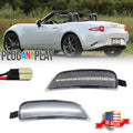 2X Clear Lens White LED Rear Side Marker Lights for Mazda MX-5 Miata (2016–2023)
