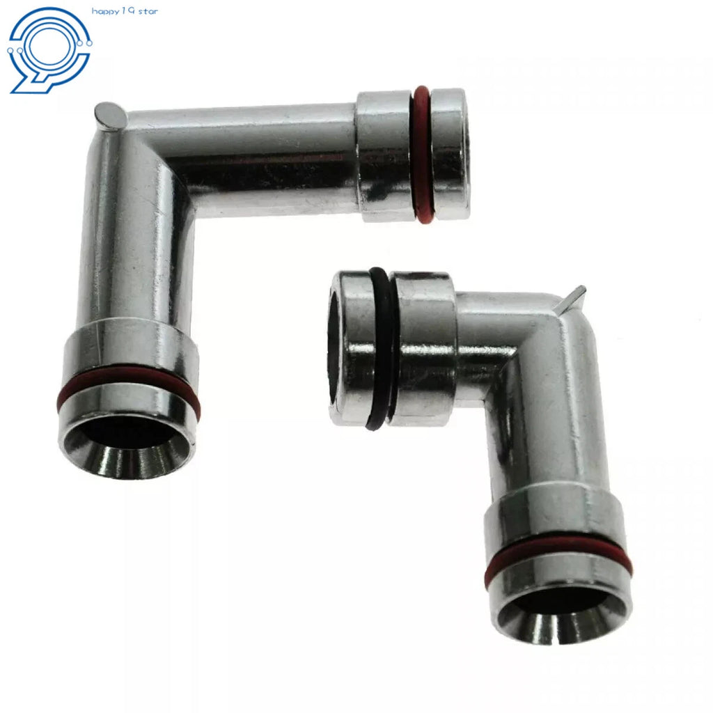 Set of 2 Aluminum Heater Hose Elbows for Chevy Pontiac Buick