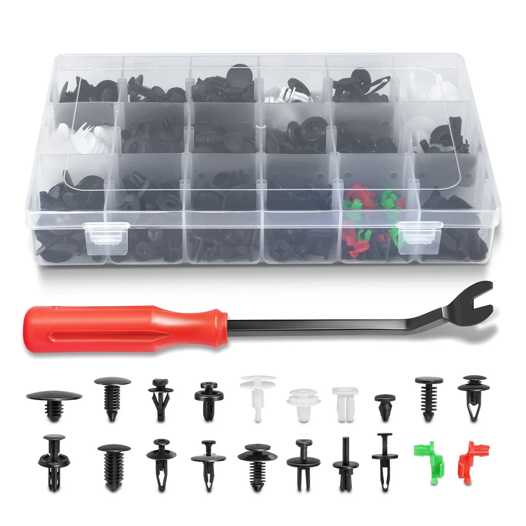 Nylon 425 Retainer Clips Set with Fastener Removal Tools for 6-10mm Holes