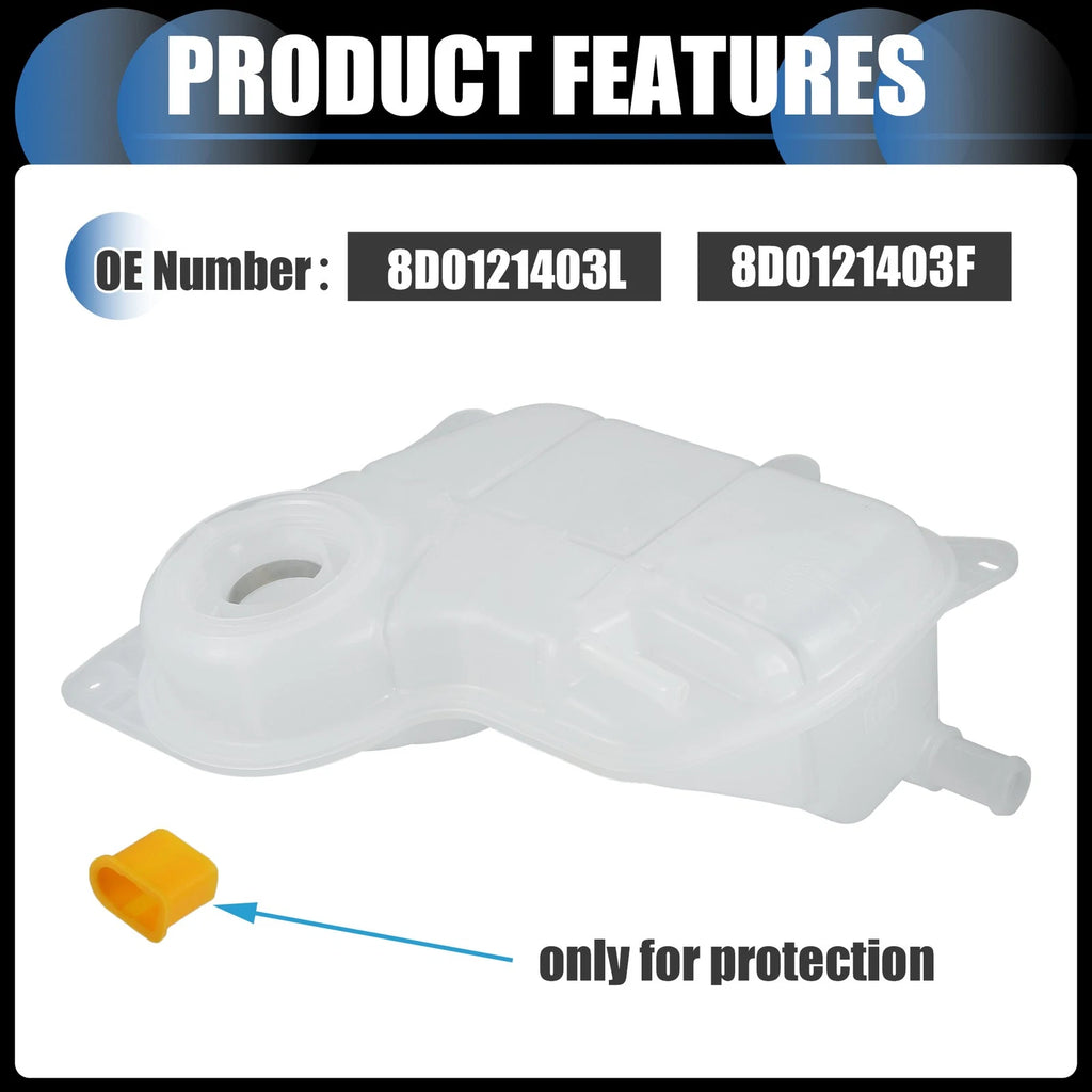 Coolant Expansion Recovery Overflow Tank No. 8D0121403L for Audi A4 (1998–2001)