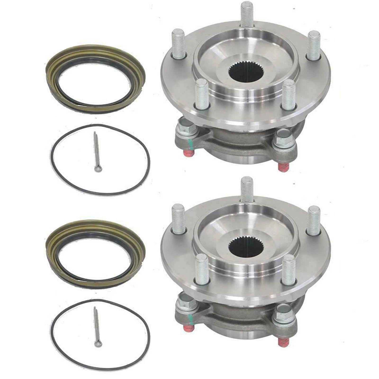 2X Front Wheel Hub Bearing Assembly 950002 for Toyota Sequoia Tundra (2008–2018) 4WD