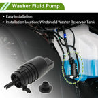 Windshield Washer Pump w/Grommet for BMW 528i Sedan E12 (2009-2017)