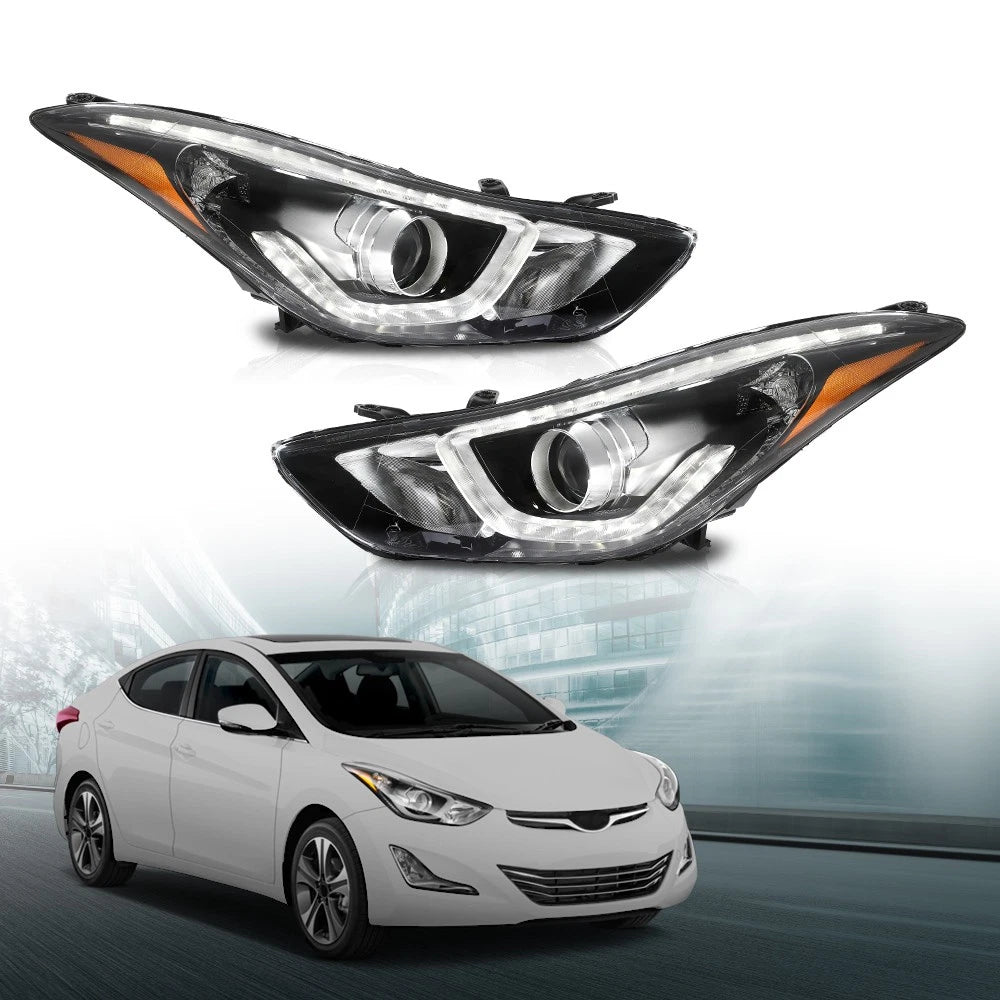 LED DRL Projector Headlights for Hyundai Elantra (2014–2016)