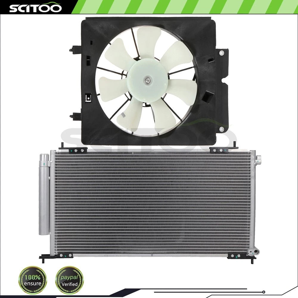 AC Condenser and Cooling Fan Assembly Kit for Honda Element (2003–2006)