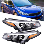 Headlight Assembly Halogen Pair for Kia Forte Sedan (2017–2018)