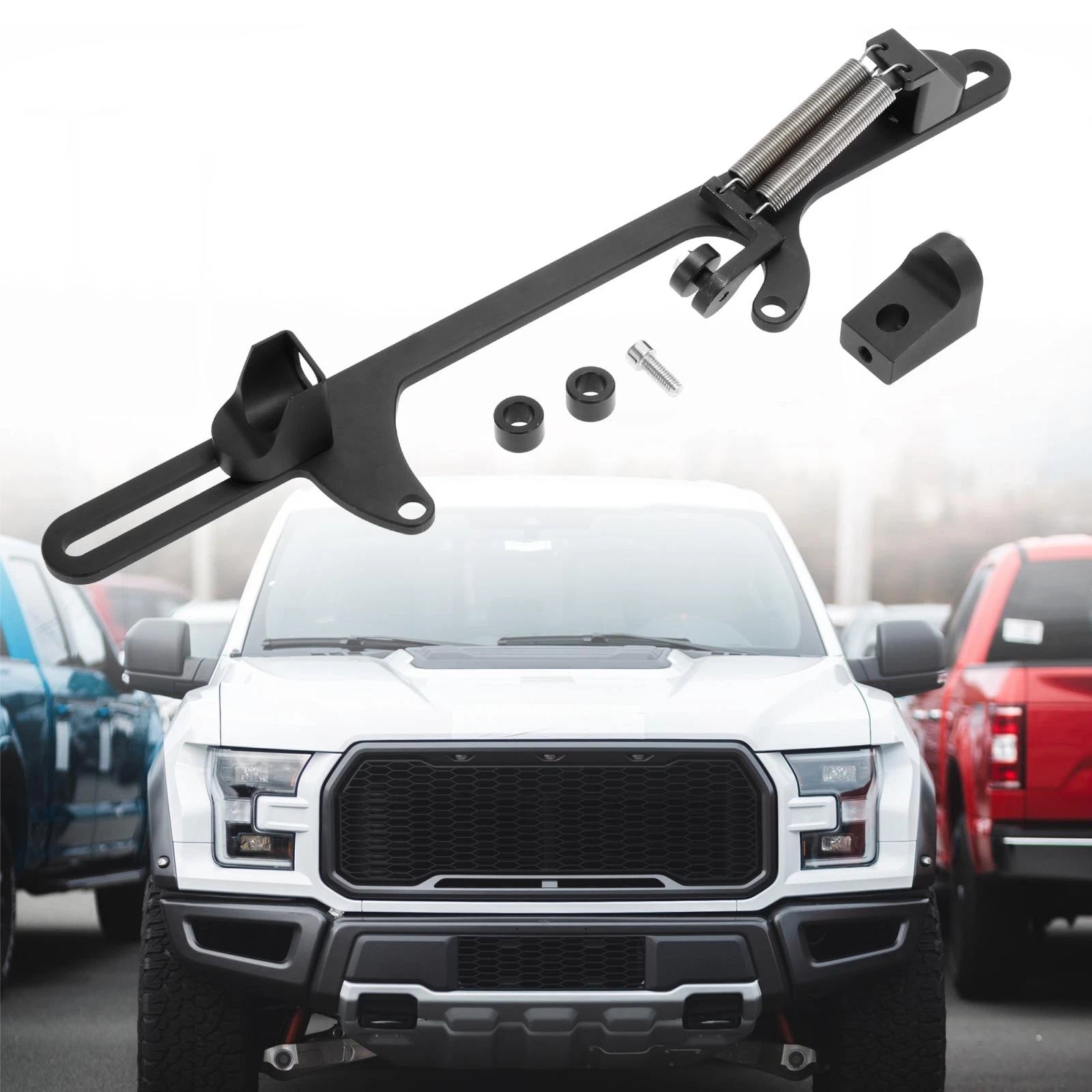 Throttle Cable Spring Bracket Kit for 4500 Series (Aluminum Alloy, Black)