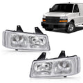 Chrome Headlights for Chevy Express GMC Savana Van (2003–2025)