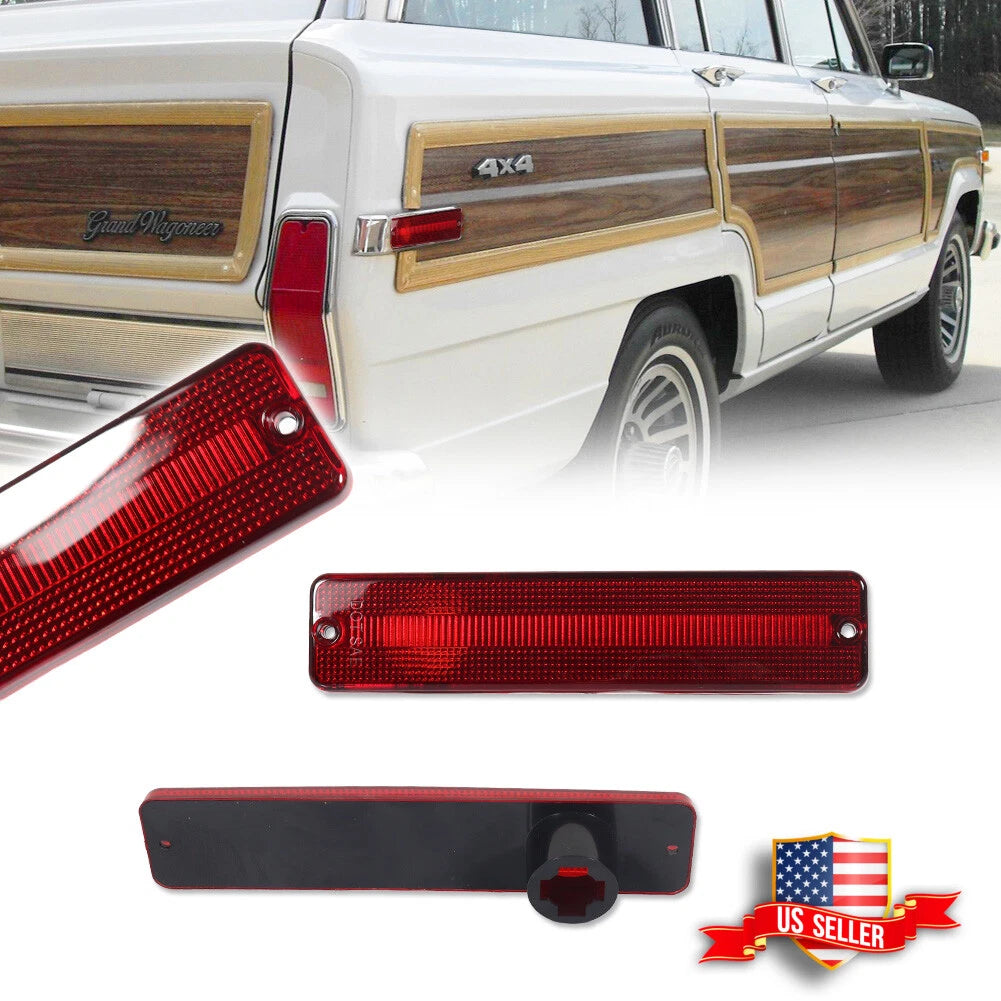 Red Lens Rear Side Markers for Jeep J Series (Year Range)