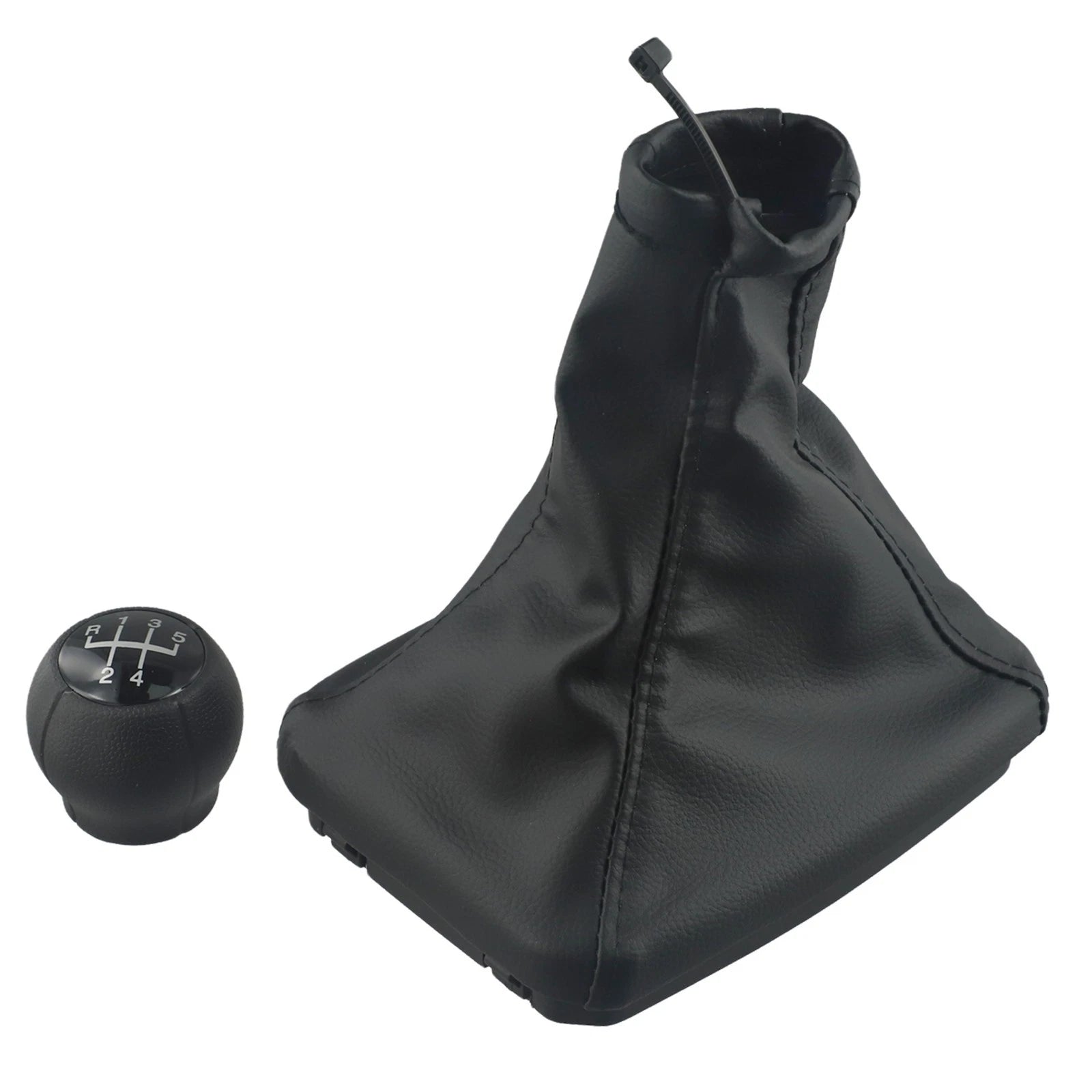Shift Gaiter for - Black Plastic & Leather