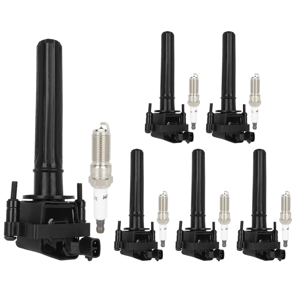 Set of 6 Ignition Coils & 6 Spark Plugs for Chrysler Cirrus Dodge Stratus (2001–2005)