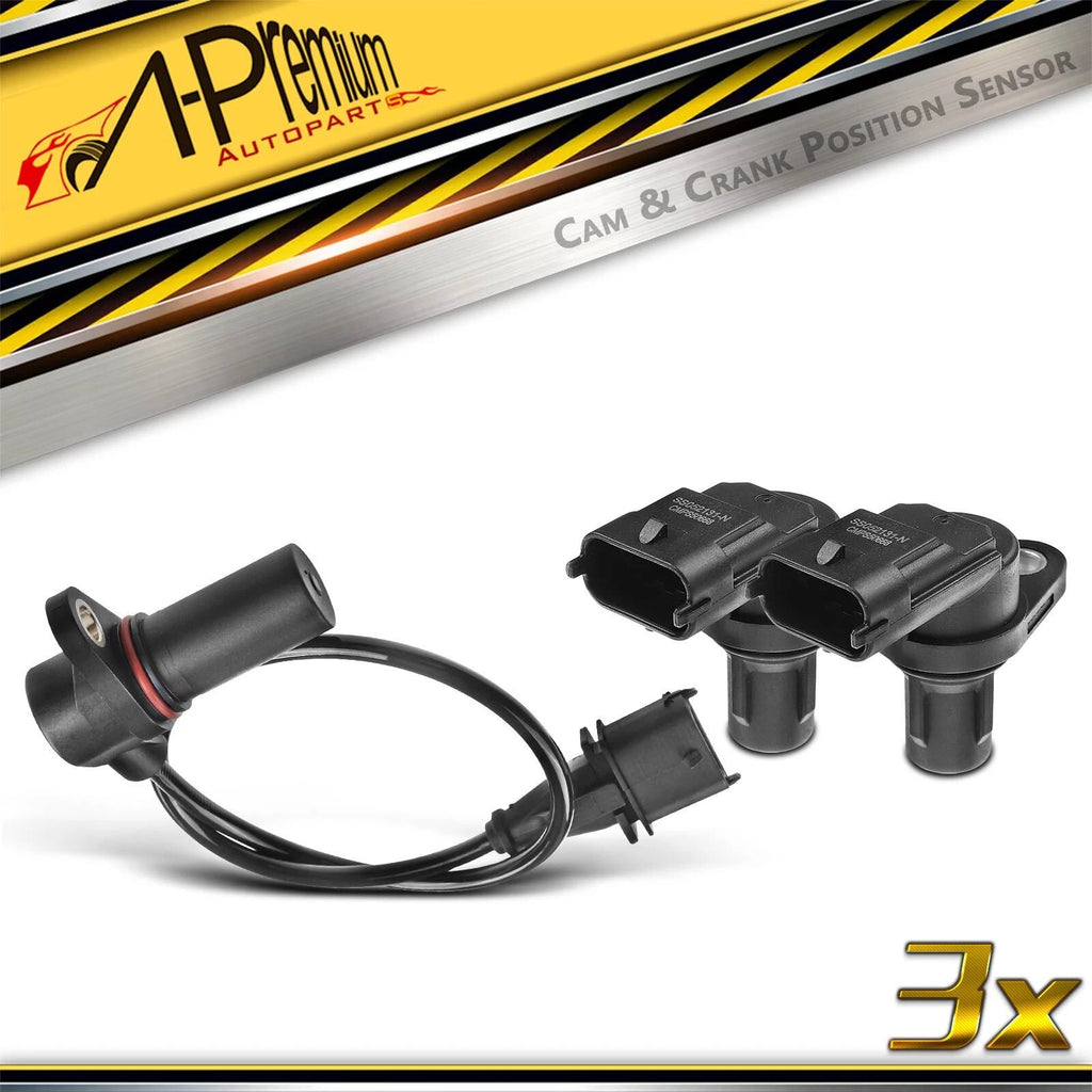 2X Camshaft & Crankshaft Position Sensor for Jeep Liberty (2005–2006)