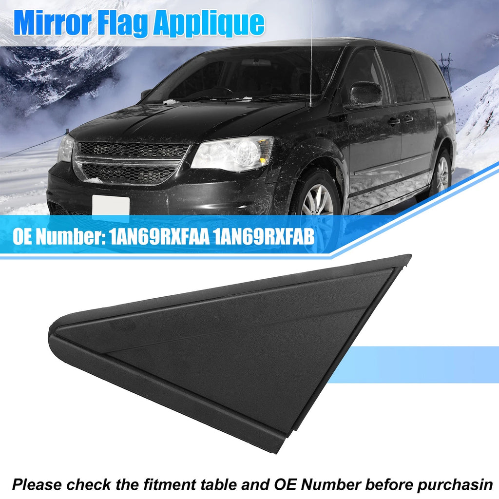 Mirror Flag Applique Left for Dodge Grand Caravan (2011–2020) 1AN69RXFAA Black