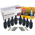Set of 8 Ignition Coils & NGK G-Power Spark Plugs for Cadillac Chevy GMC V8