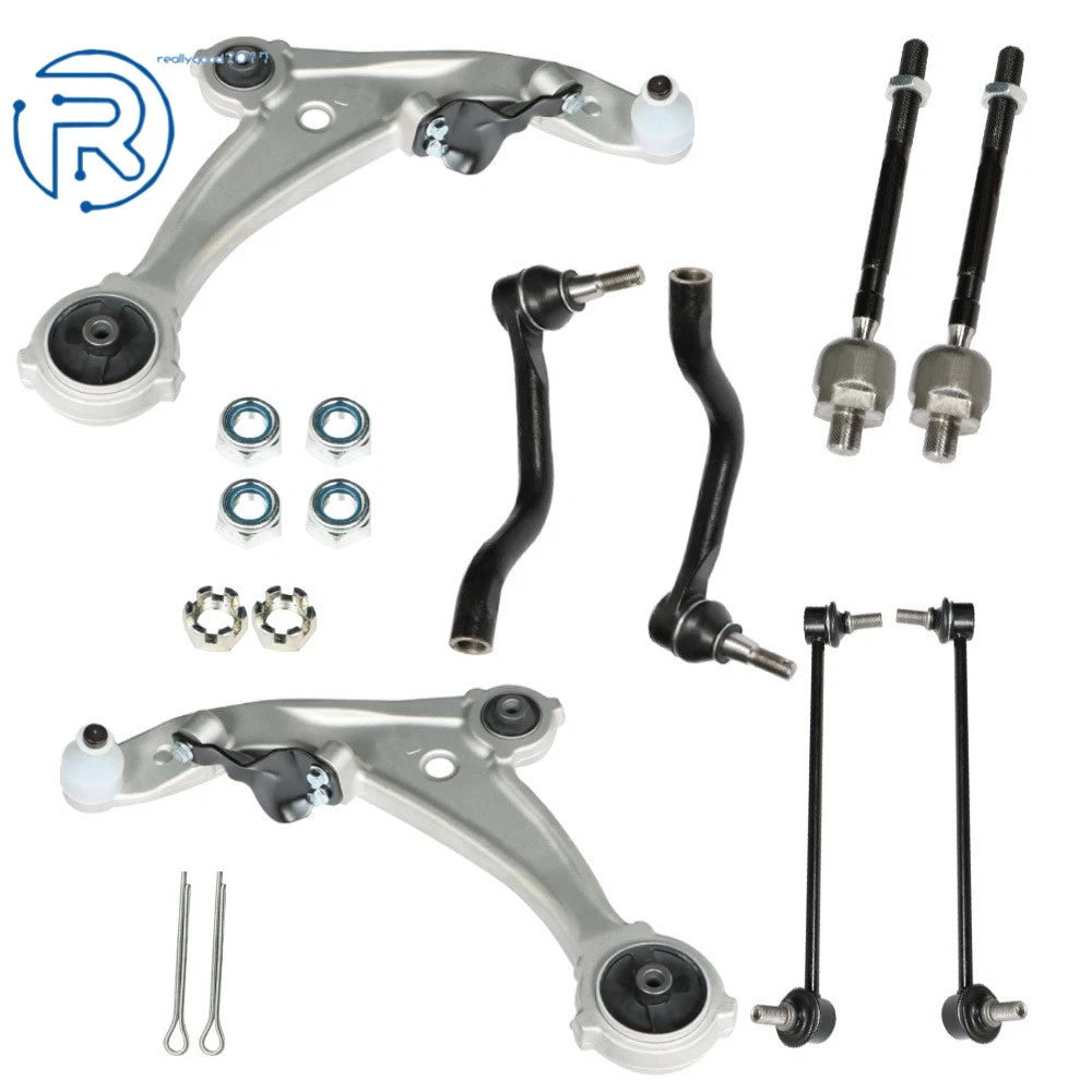 8pcs Suspension Kit Control Arms Tie Rod Ends Sway Bar Ends for Nissan Altima