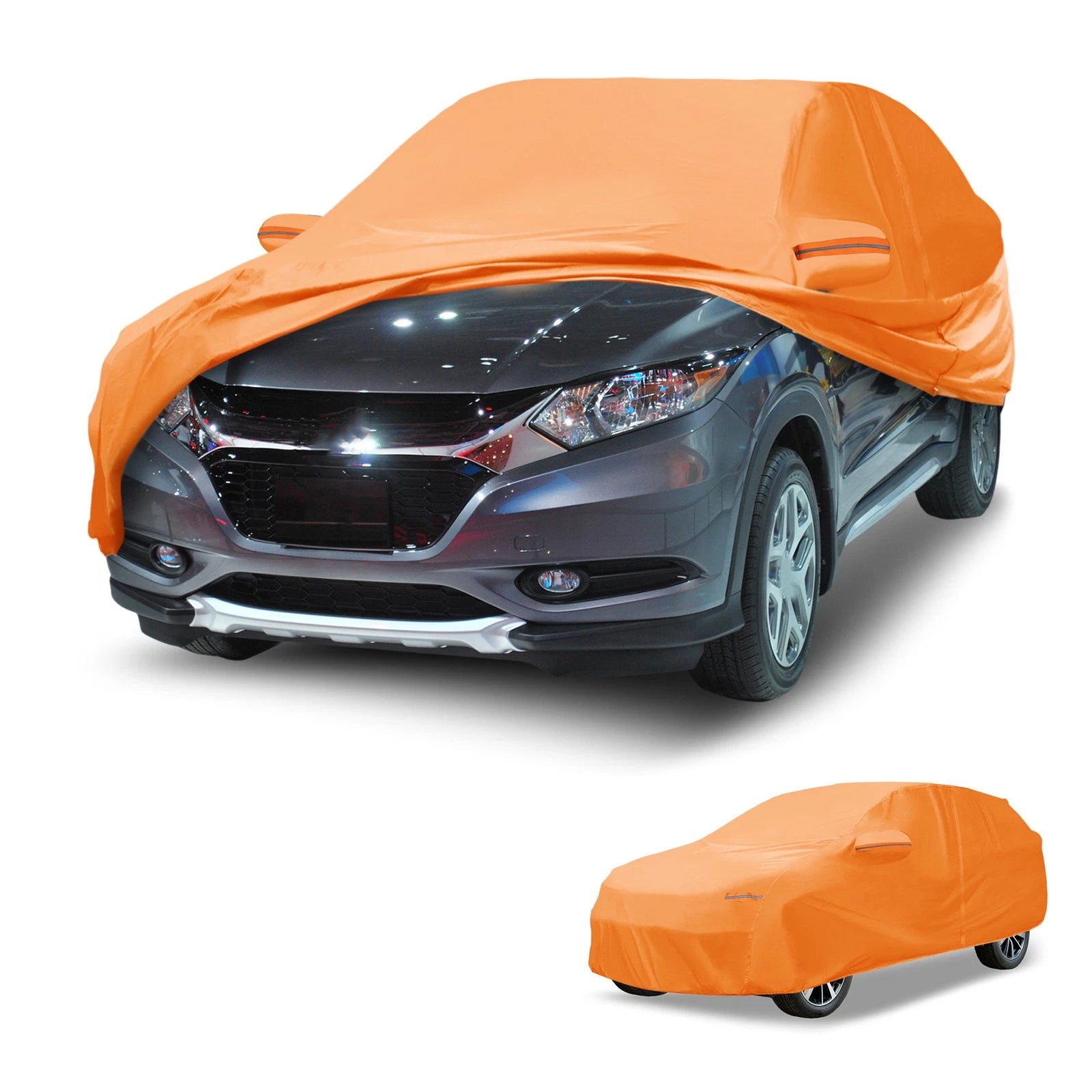 Waterproof Car Cover for Honda HR-V (2016–2023) - Orange Cotton, Zipper