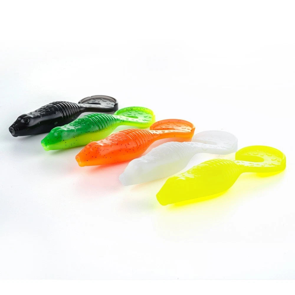 5Pcs Worm Style Sinking Swimbait for Bass Walleye Musky