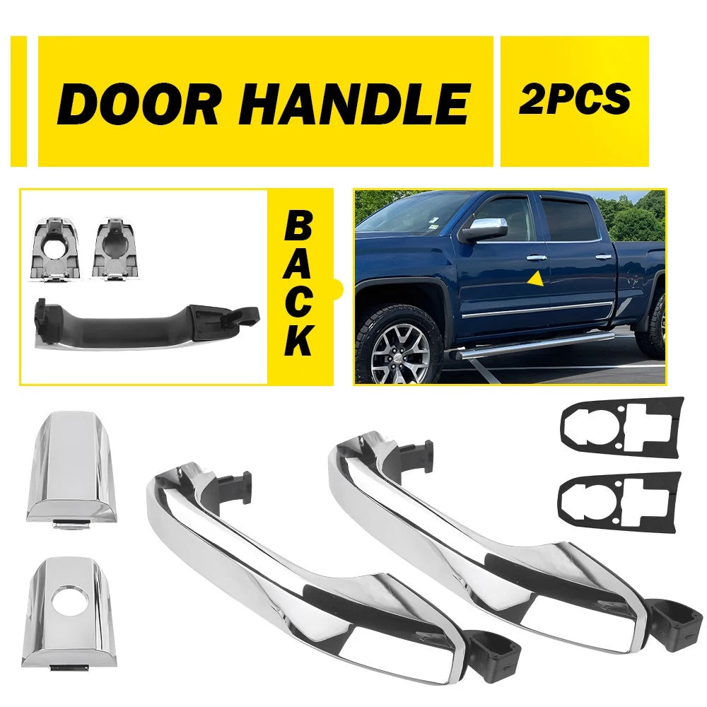2X Exterior Door Handle for Chevy Suburban Tahoe Silverado (2015–2020)