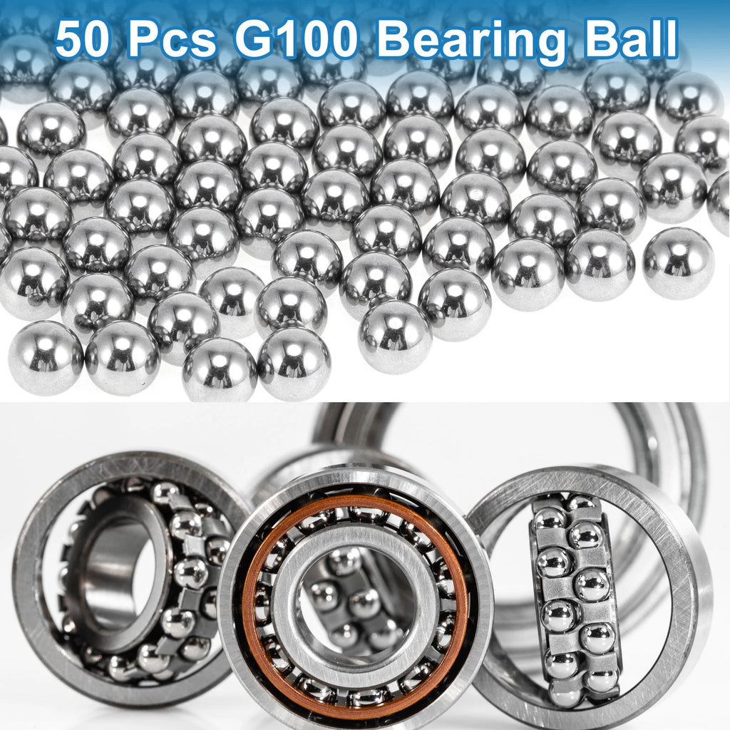 50 Pcs 6.5mm G100 Precision Steel Ball Bearings for Various Applications
