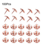 100Pcs Upholstery Nails for Furniture, Jewelry Box, Sofa - Rose Color