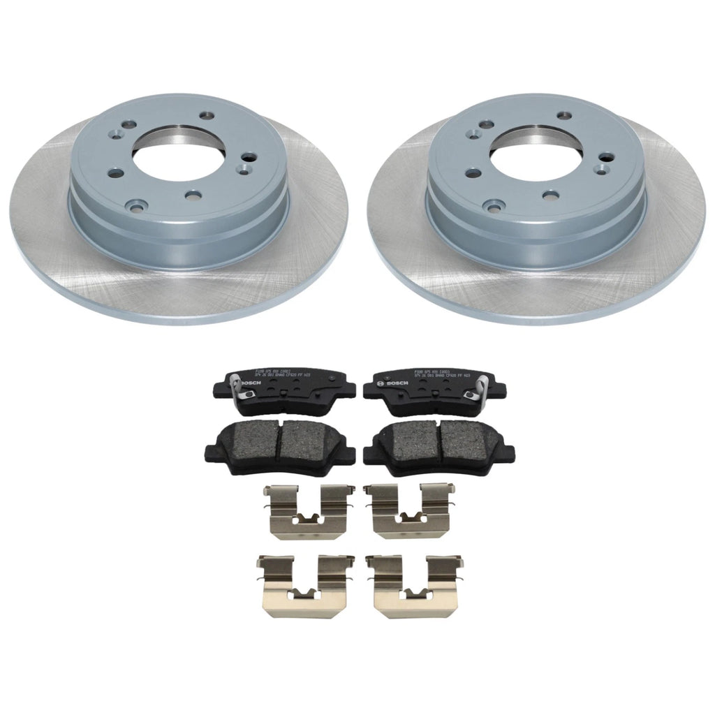 Set of 2 DuraGo Rear Rotors & Bosch QuietCast Pads for Optima (FWD)