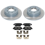 Set of 2 DuraGo Rear Rotors & Bosch QuietCast Pads for Optima (FWD)