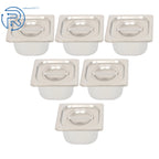 Set of 6 Steam Table Pans for Restaurant Use (1/6 Size, 4 Inch Deep)