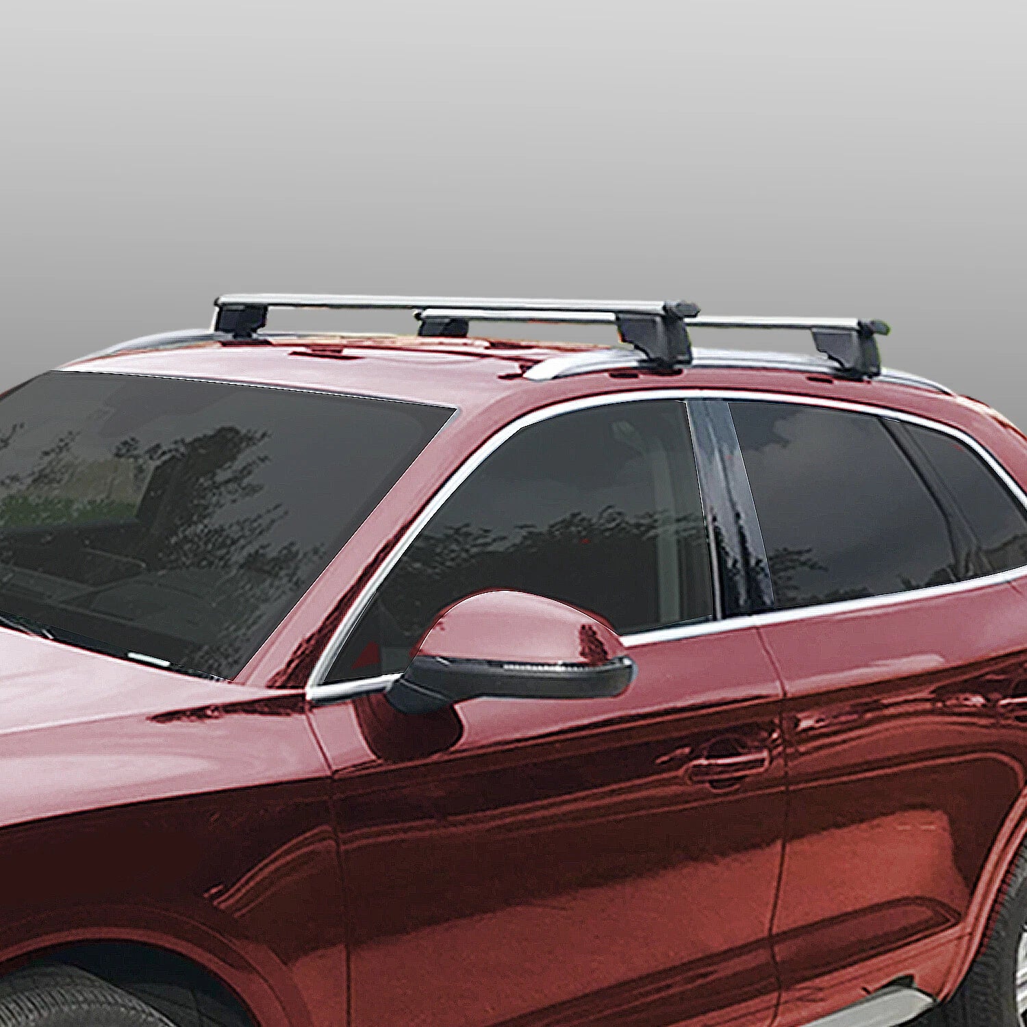 Set of 2 Powder Coated Roof Rack Cross Bars for Audi Q5/SQ5 (2018–2024)