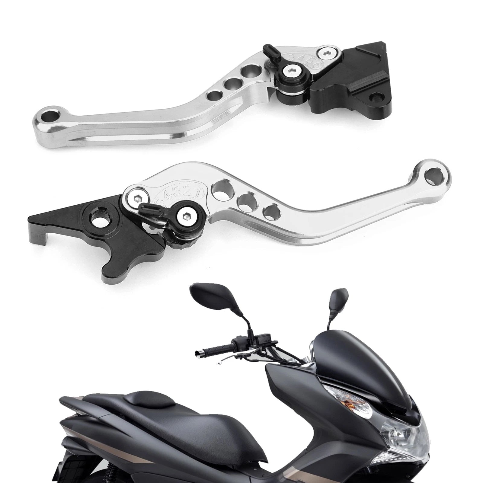 Set of 2 Aluminum Brake Clutch Levers for Honda PCX 125 (2010–2023)