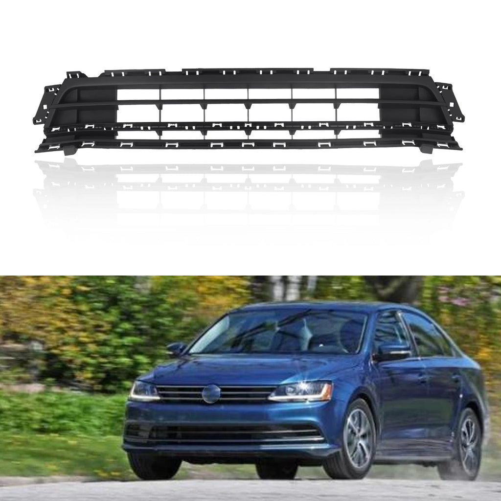 Front Bumper Face Bar Grille for Volkswagen Jetta (2015–2018)