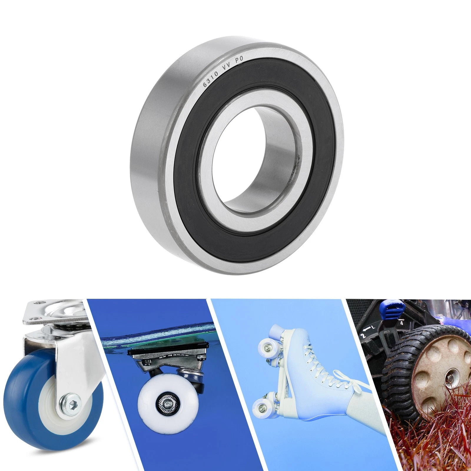 Deep Groove Ball Bearing 6310VV for Scooter Skateboard (50x110x27mm)