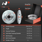 Front Drilled Brake Rotors & Ceramic Pads for Nissan Sentra (2017)