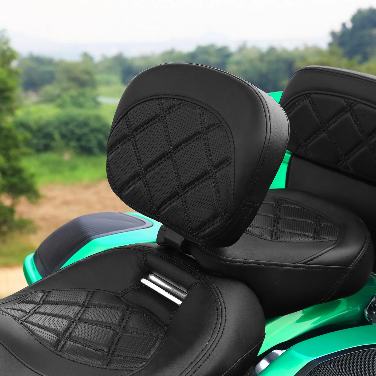 Black Rider Driver Backrest for Harley Touring Electra Street Glide (2009–2023)