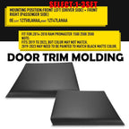 Set of 2 Front Gray Door Molding Trim for Ram Promaster 1500 2500 3500 (2014–2018)