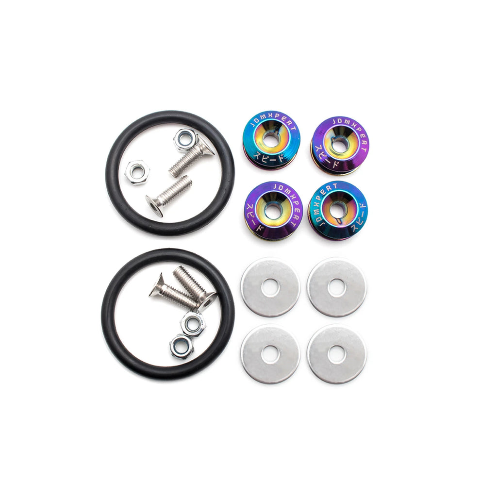 Neo Chrome Quick Release Fasteners for JDM (Rear, Front, Trunk, Fender) (-)