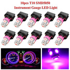 LED Purple Bulbs 10Pcs 12V 18mm 5050SMD Cluster for DASH Gauge Instrument Kit