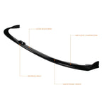 Gloss Black Front Bumper Body Kit Lower Spoiler Lip for Subaru WRX STI (2008–2010)