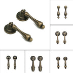 2X Retro Drop Pull Handles for Kitchen Cupboard Drawer
