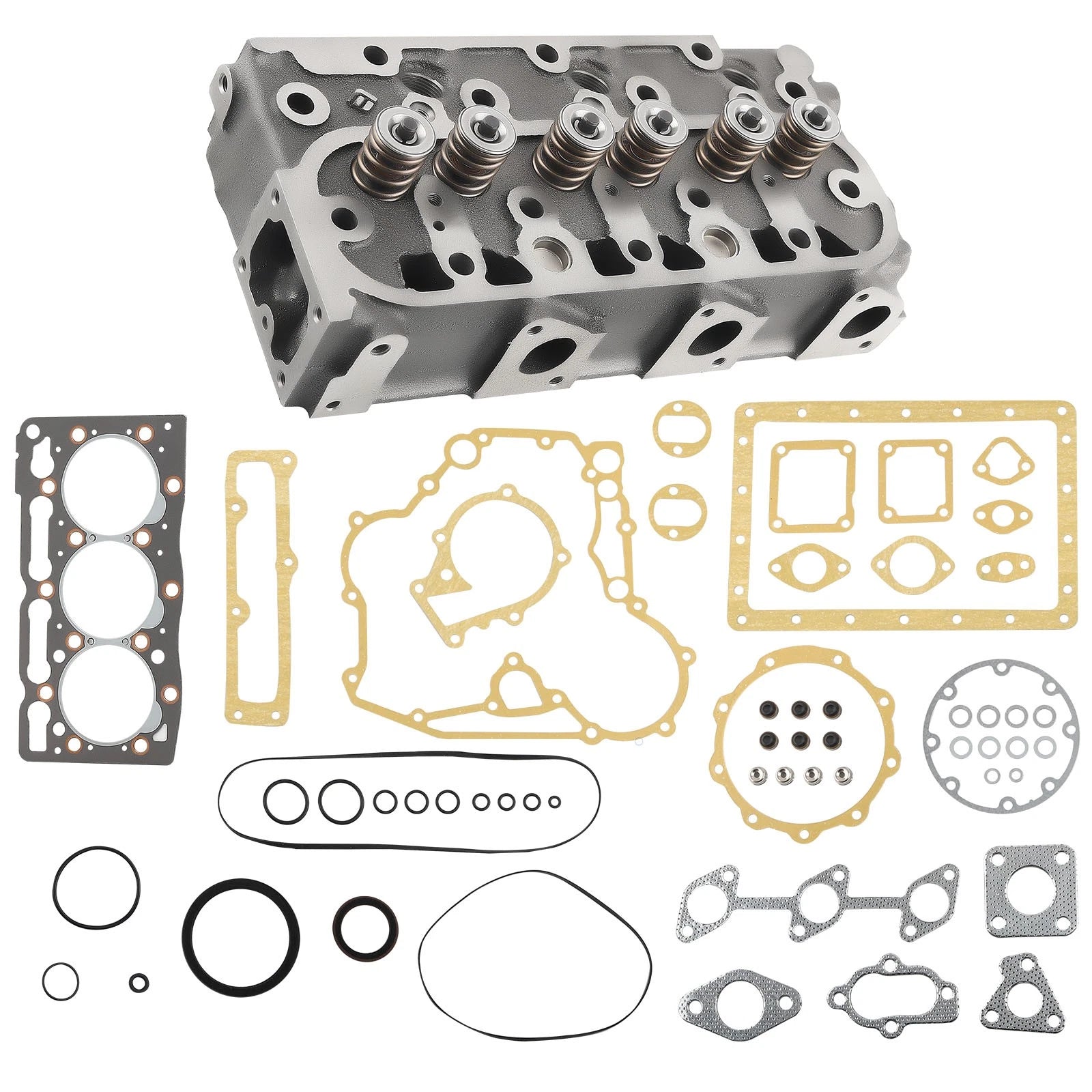 Complete Cylinder Head Assembly w/ Gaskets for Kubota RTV1100 (2007–2019)