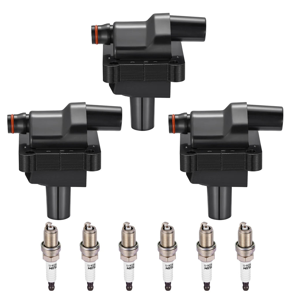 3X Ignition Coil & 6X Platinum Spark Plug for Mercedes Benz W124 (1993–1995)