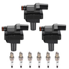 3X Ignition Coil & 6X Platinum Spark Plug for Mercedes Benz W124 (1993–1995)