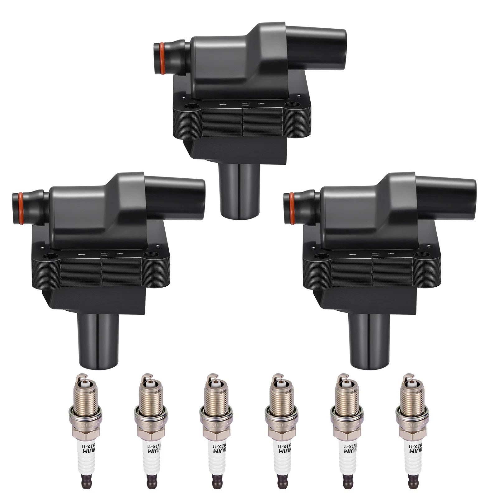 3X Ignition Coil & 6X Platinum Spark Plug for Mercedes Benz W124 (1993–1995)