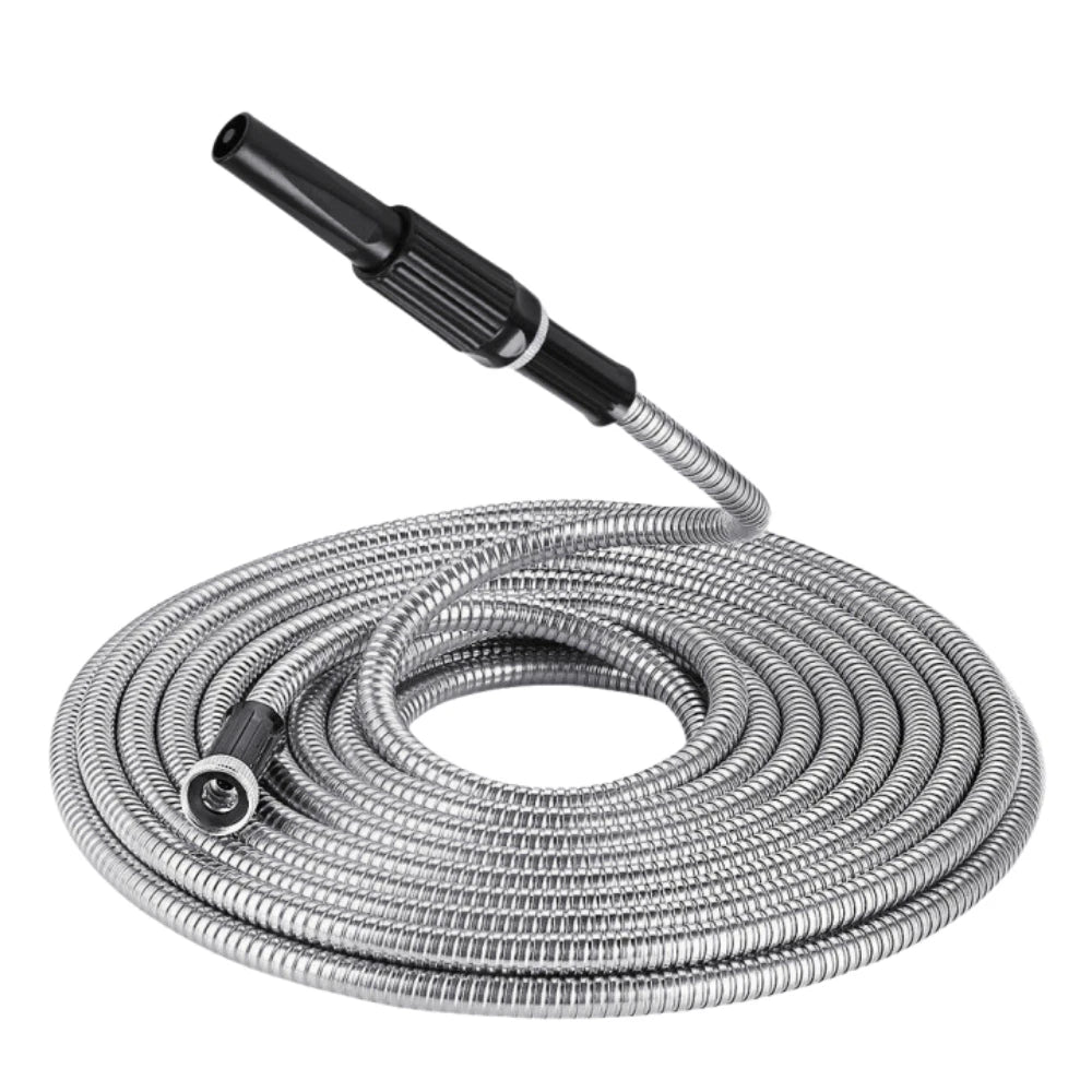 Stainless Steel Flexible Water Hose Pipe 25/50/75/100FT